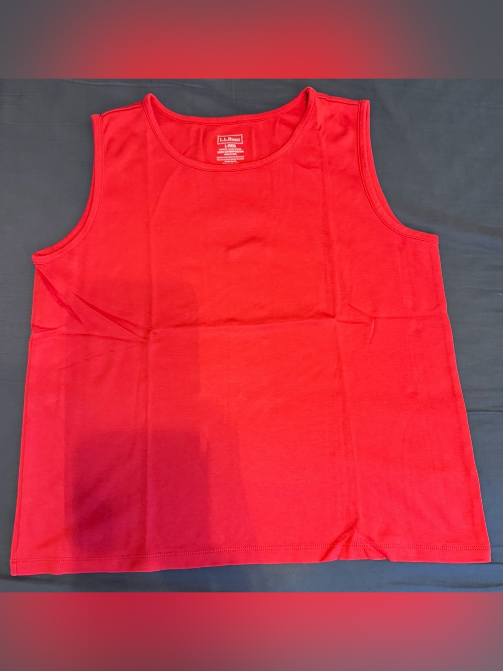 L.L.Bean Pima Cotton Tank Top Red Size L Large
